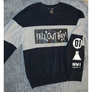 Fall Out Boy T Shirt Mens XL Manhead Chicago Long Sleeve Pop Punk Band Black Emo